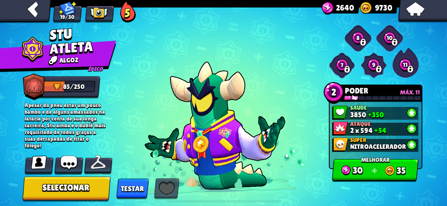 Conta de Brawl Stars muito rara com 92 Brawlers, 16 Hipers e 21 leves max