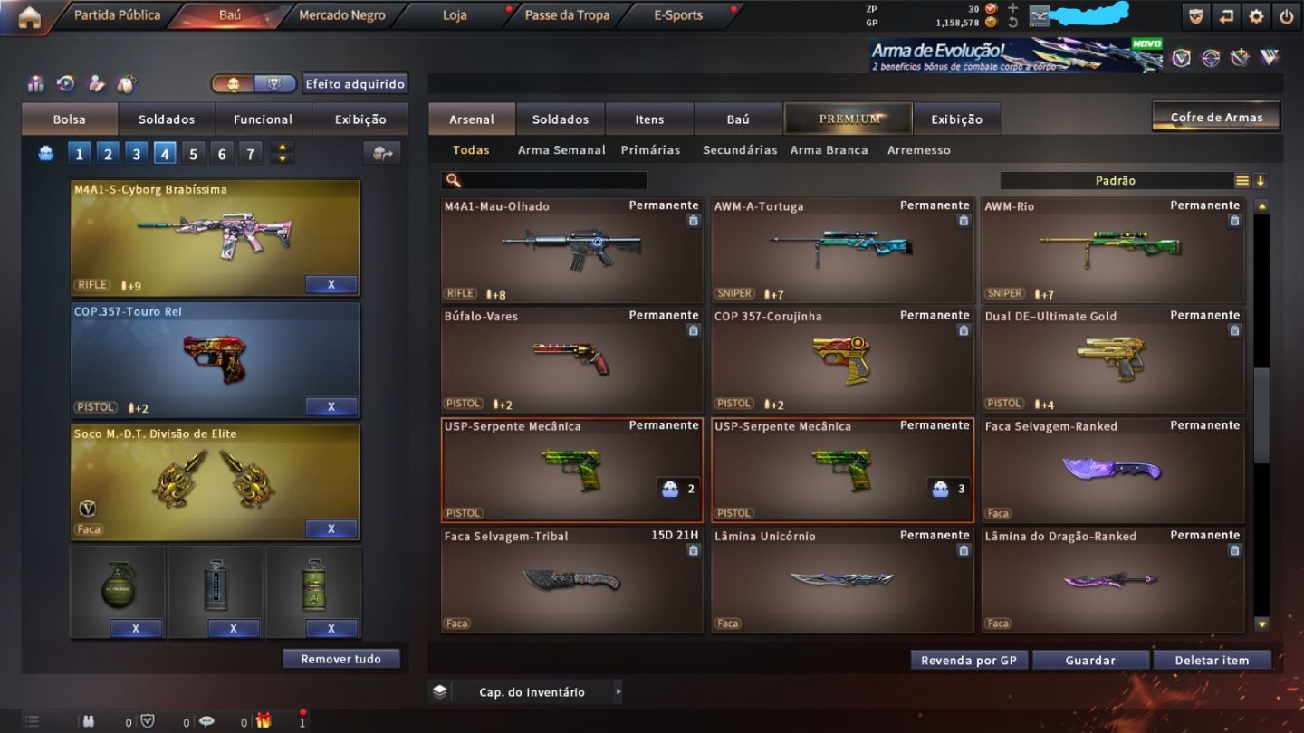 Conta de Crossfire com varias vips