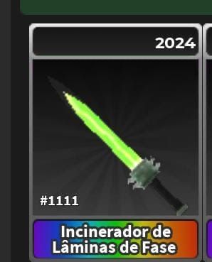 Phaseblade incinerator (survive The killer) Incinerador de Lâminas de fase