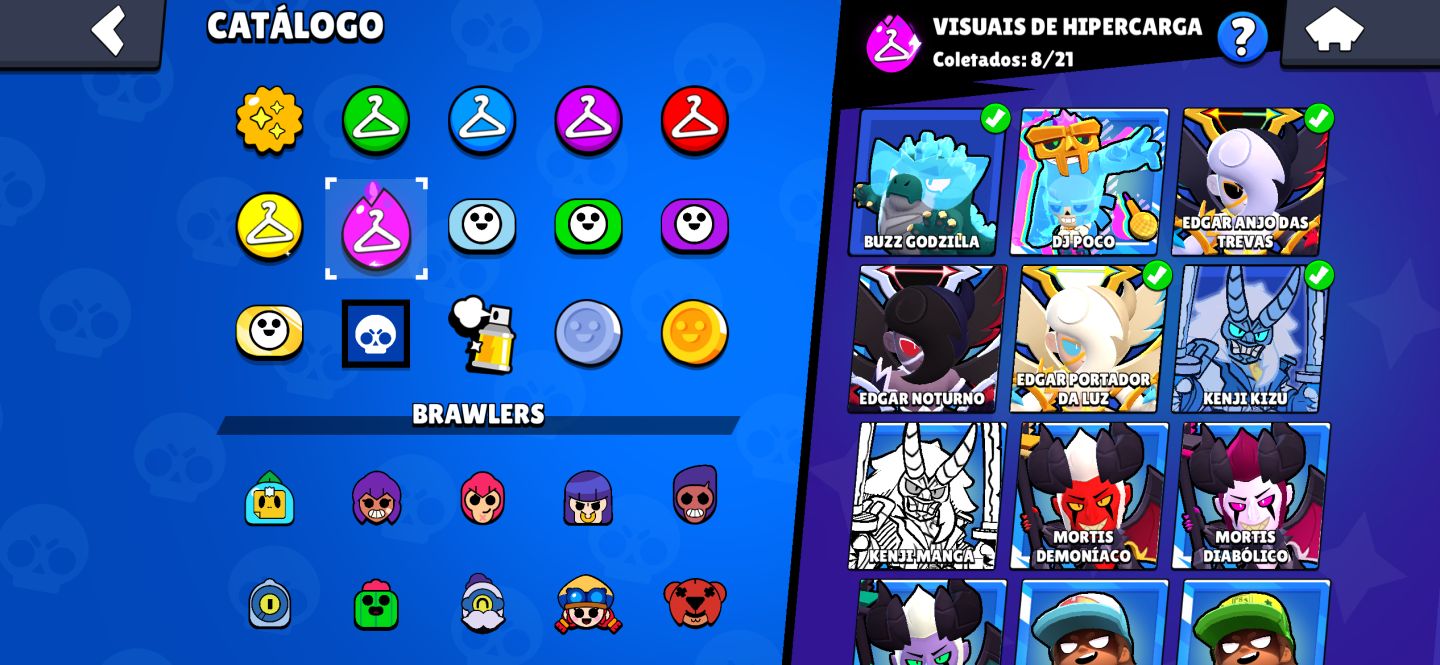 Conta antiga brawl stars| Skins raras| 93Ktroféus | 12 brawl pas plus| 106 brwl