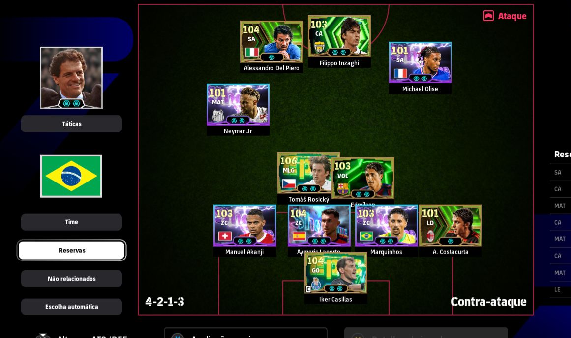 CONTA eFOOTBALL STEAM DEL PIERO, INZAGHI, ROSICKÝ E MUITO MAIS!