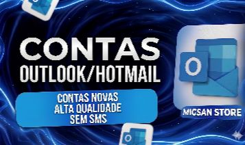 15 CONTAS NOVAS DE E-MAIL: HOTMAIL e OUTLOOK (SEM SMS)