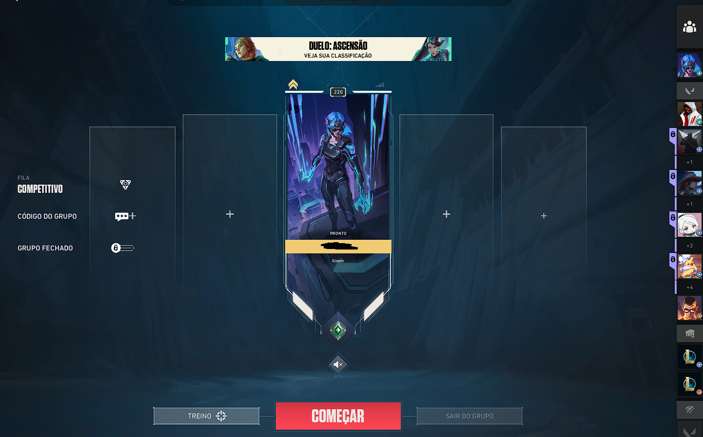 CONTA VALORANT - MUITAS SKINS - PEAK ASCENDENTE 3 - NEGOCIO VALOR