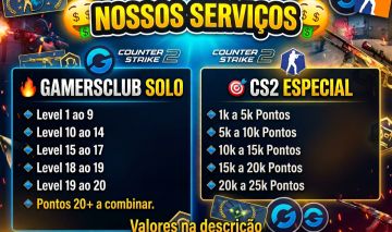 ELOJOB CS2 - PREMIER + GC (MELHOR PREÇO DO MERCADO)