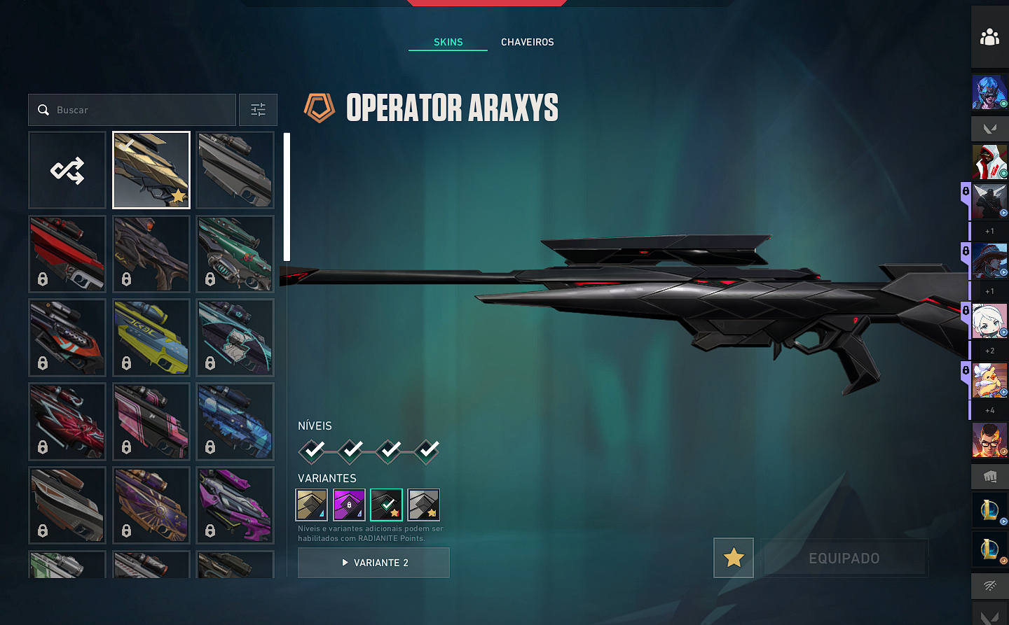 CONTA VALORANT - MUITAS SKINS - PEAK ASCENDENTE 3 - NEGOCIO VALOR