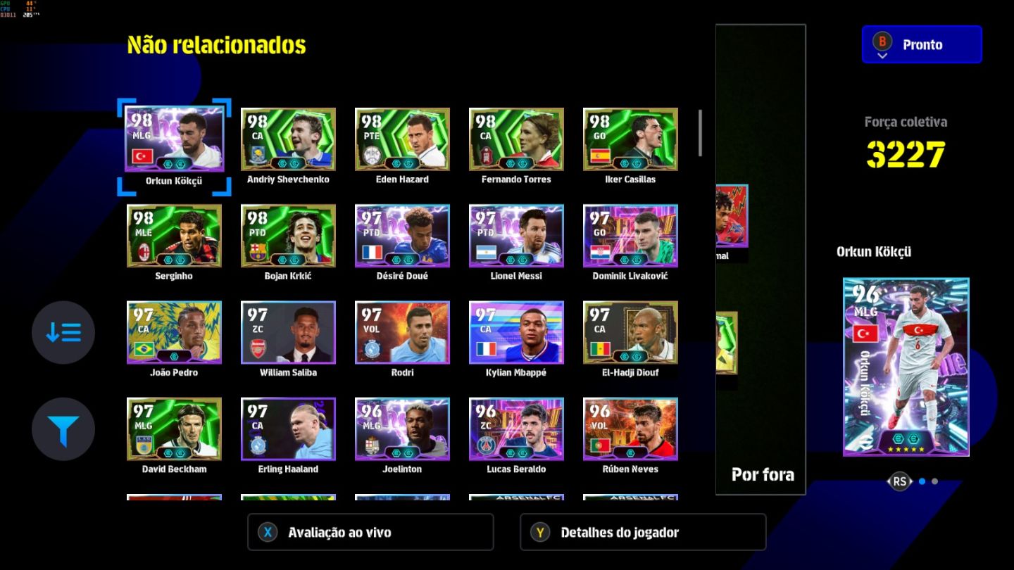 Conta PC Steam Pelé 108, Varane 107, Van Dick 105, Kahn 106, Bergkamp 105 e CIA