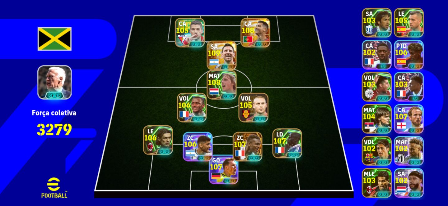 CONTA DE EFOOTBALL COM MESSI E CR7