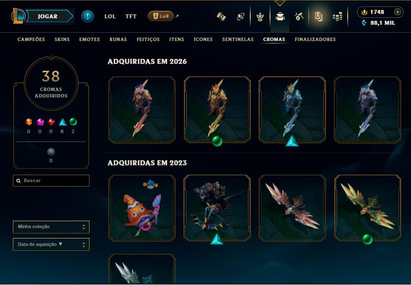 CONTA LOL BR 232 SKINS | LVL 849 | TODOS OS CAMPEÕES | CONTA DESDE 2017