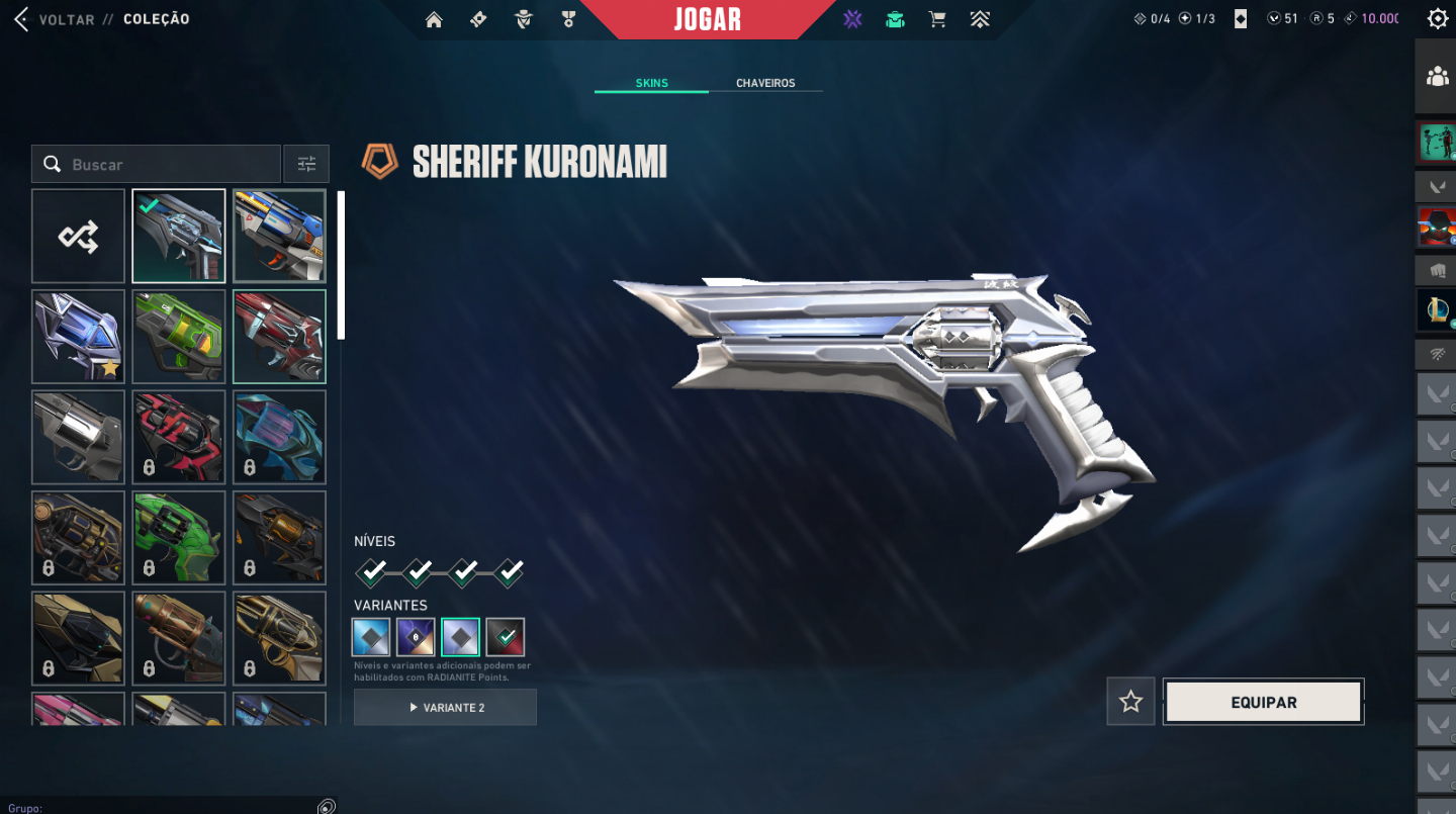 CONTA VALORANT | SKINS RARAS + VANDAL CHAMPIONS 2025