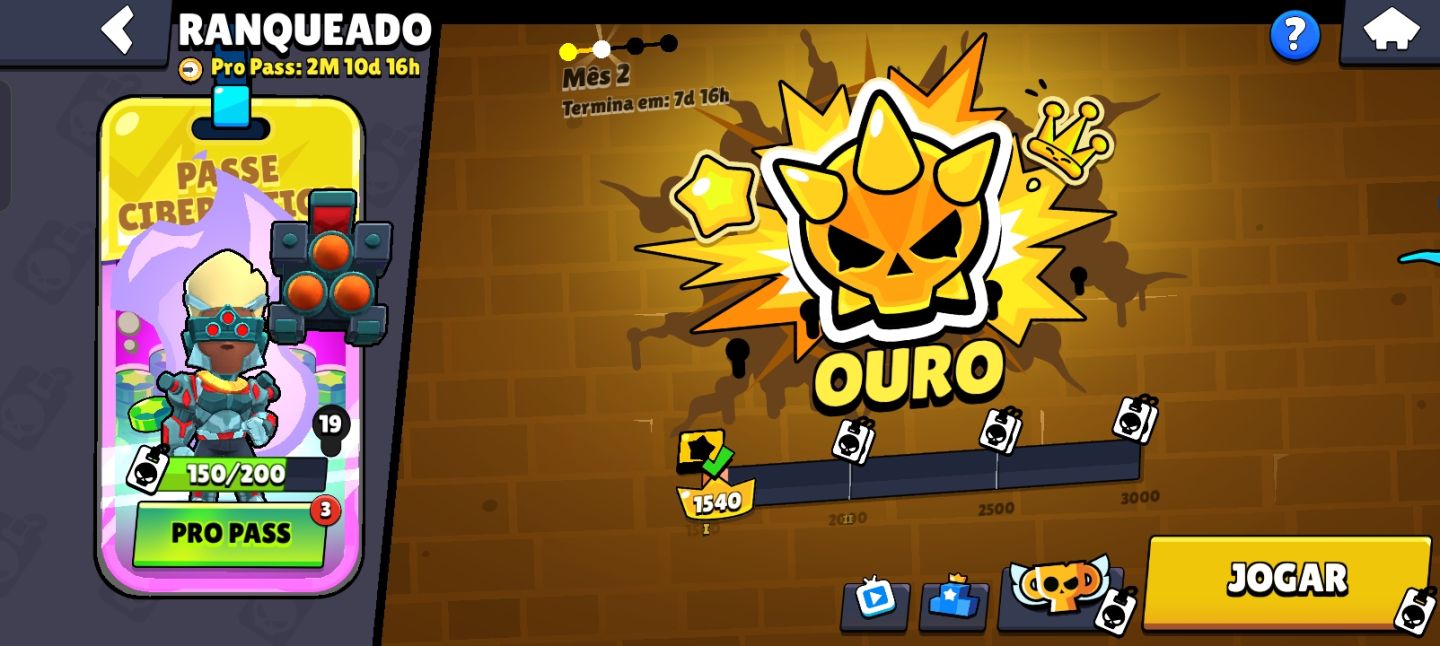 SUBA DE ELO RÁPIDO! CONTA BRAWL STARS COM 51 BRAWLERS E RANK OURO!
