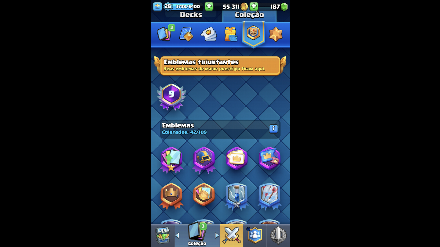 Conta de Clash Royale 9 nos de jogo !!! Passo pro seu email na hora !!!