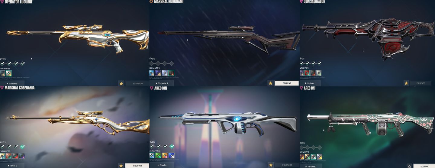 CONTA COM PACOTE CHAMPIONS 2023, 2024, 2025, VCT LOCK//IN E KARAMBIT VCT 25.