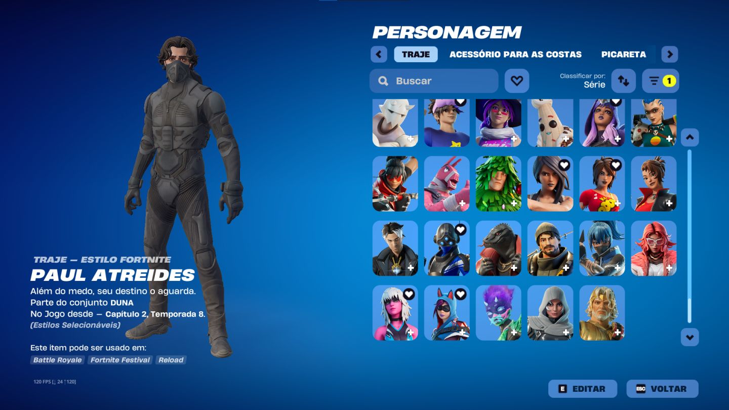 Conta de fortnite tryhard com 281 skins