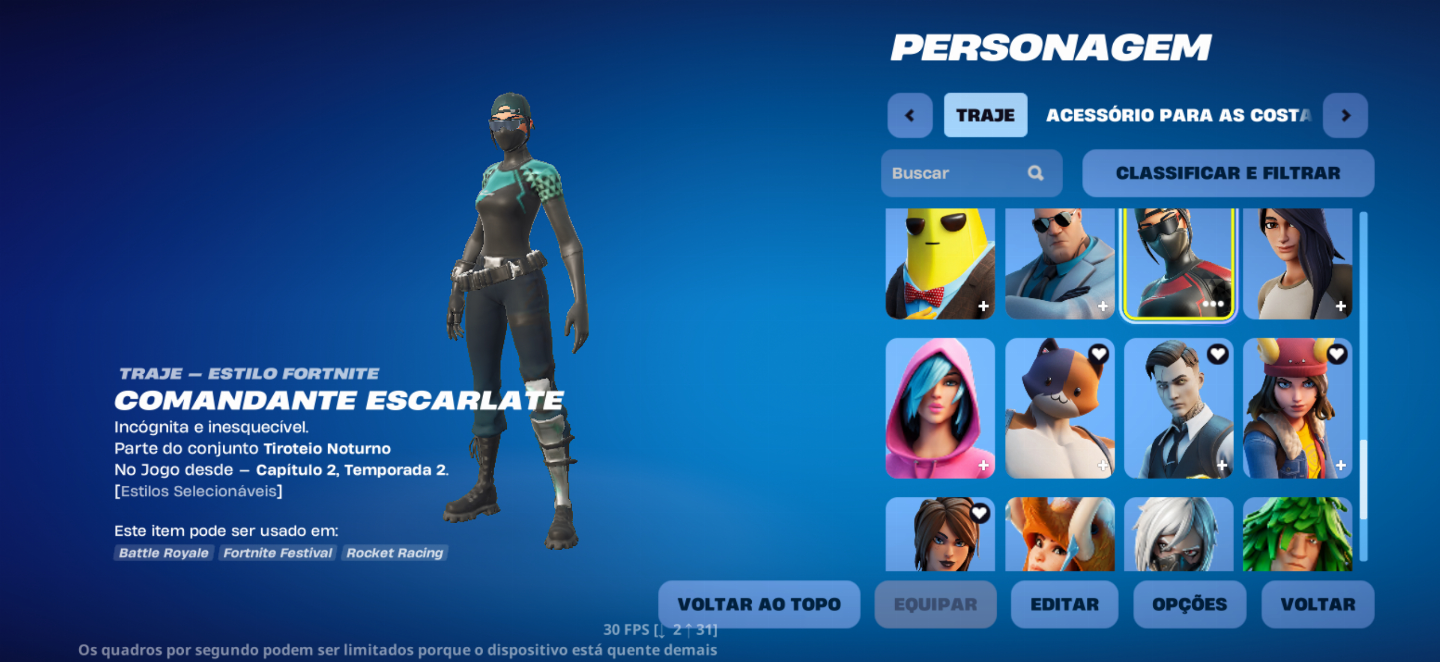 Conta de Fortnite com 44 skins