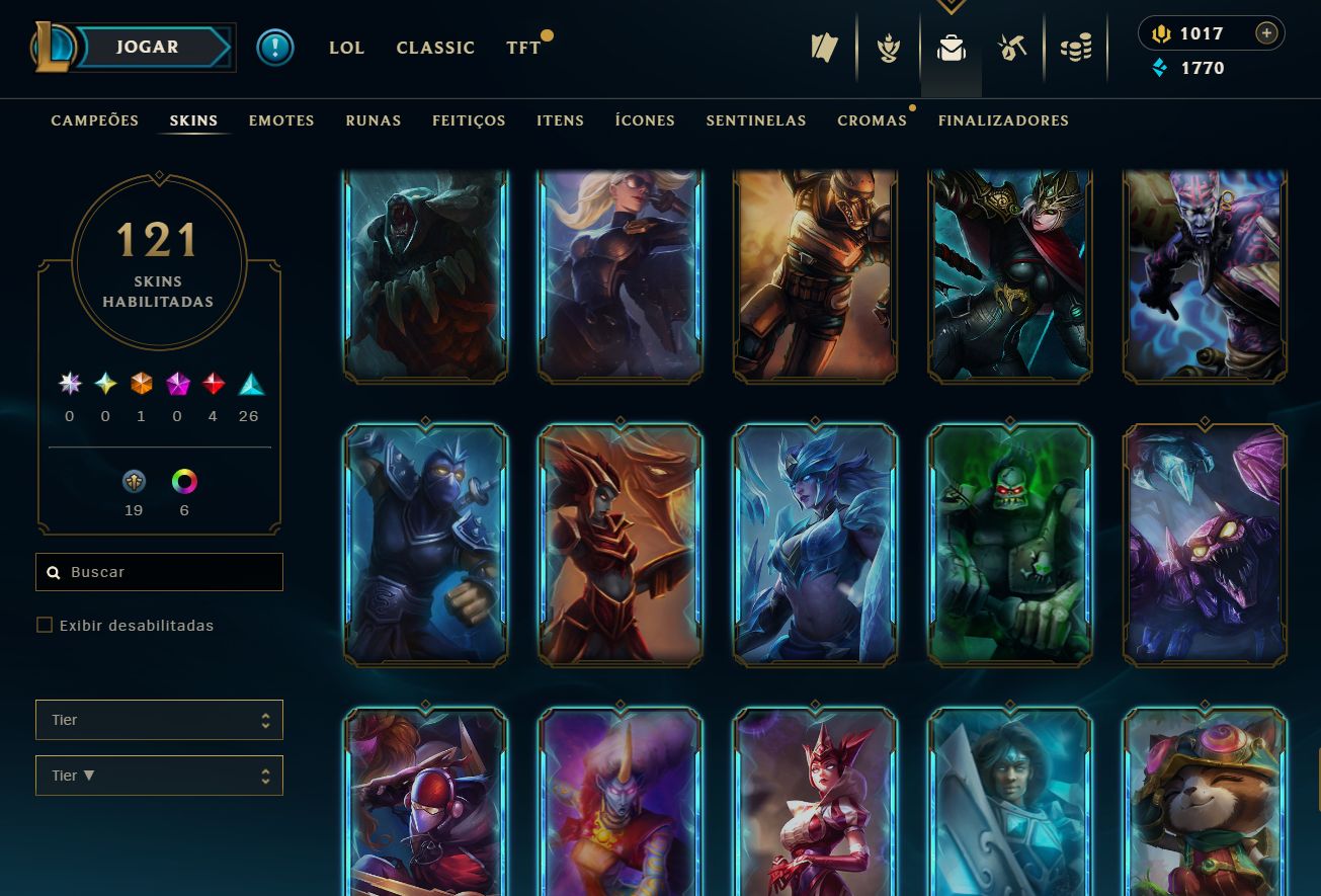 [ACESSO IMEDIATO] Ranked Open 121 Skins 125 Campeões 1K DE RP