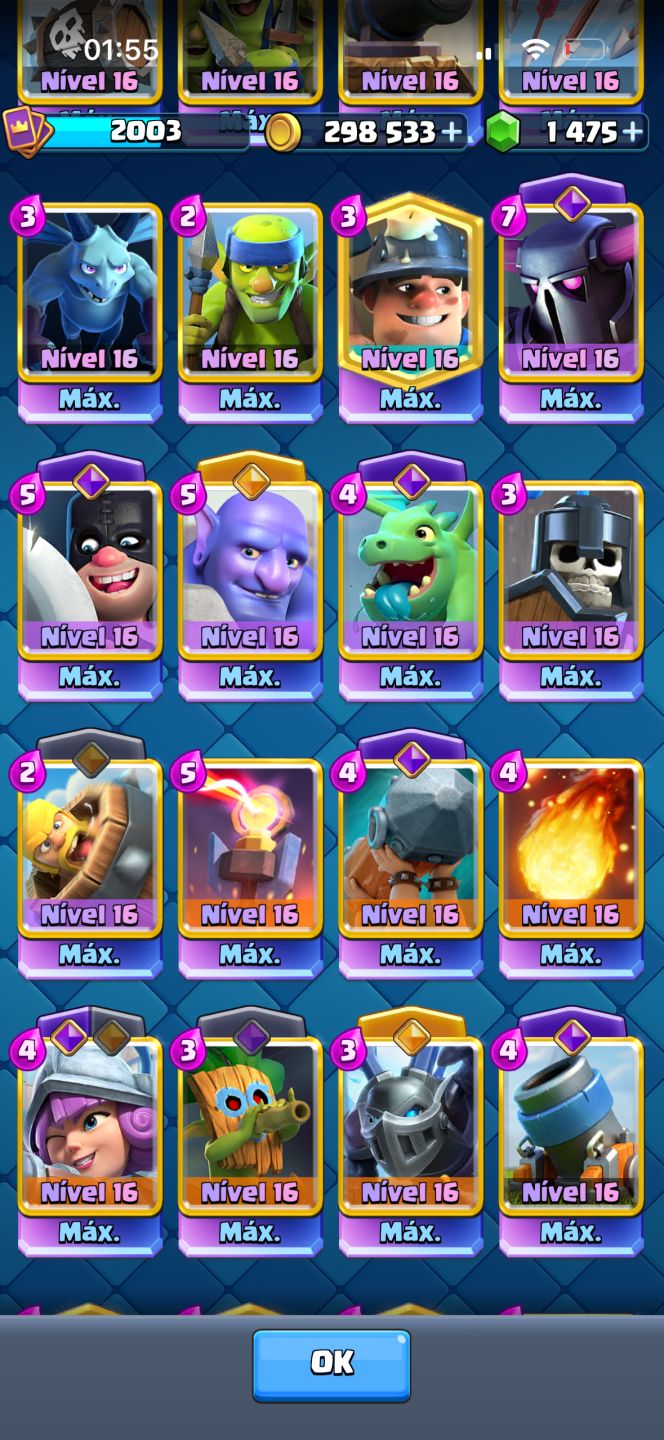 CONTA CLASH ROYALE COM 70 CARTAS LEVEL MÁXIMO, PRA SAIR RÁPIDO!