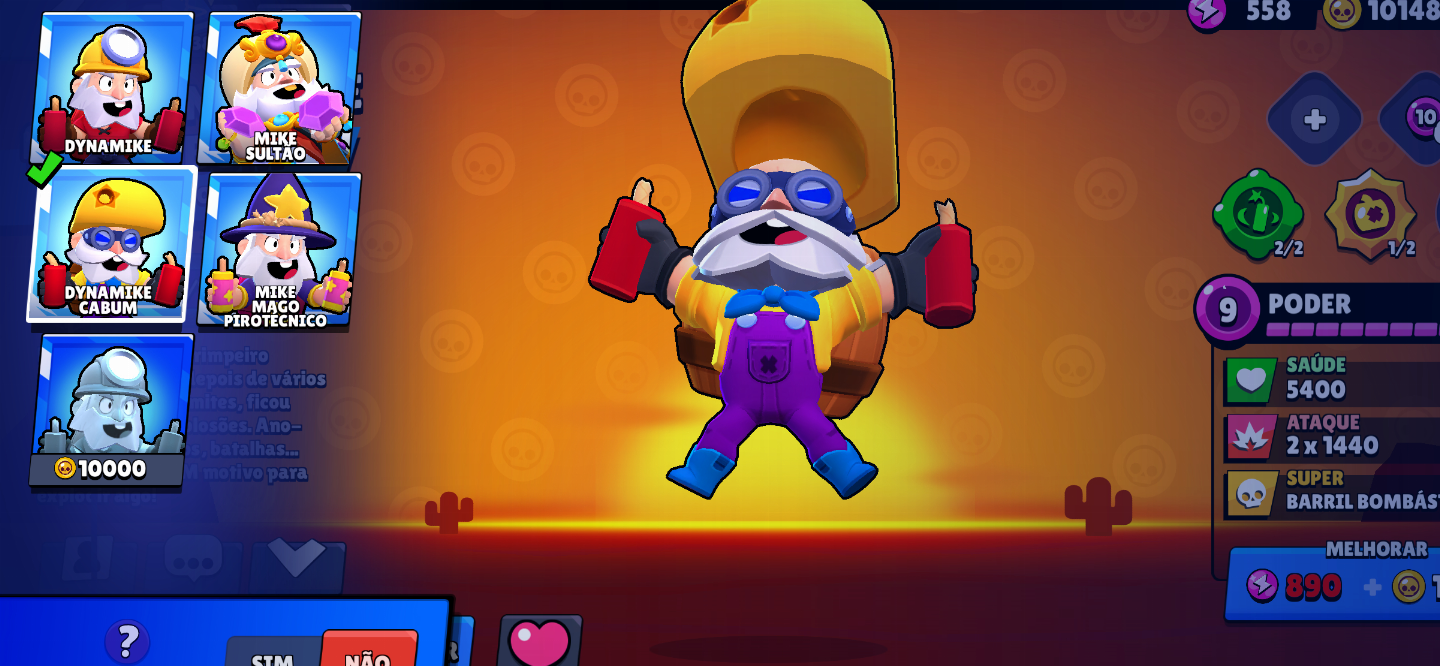 Conta com: 10k troféus 8000 de coins 4500 de bings com 32 Brawlers rank: dima