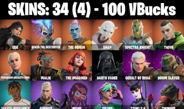 CONTA FORTNITE COM 34 SKINS ERA/MALIK/SELENE/MASSAI/DUSTY/ADIRA/LIL SPLIT/BULMA