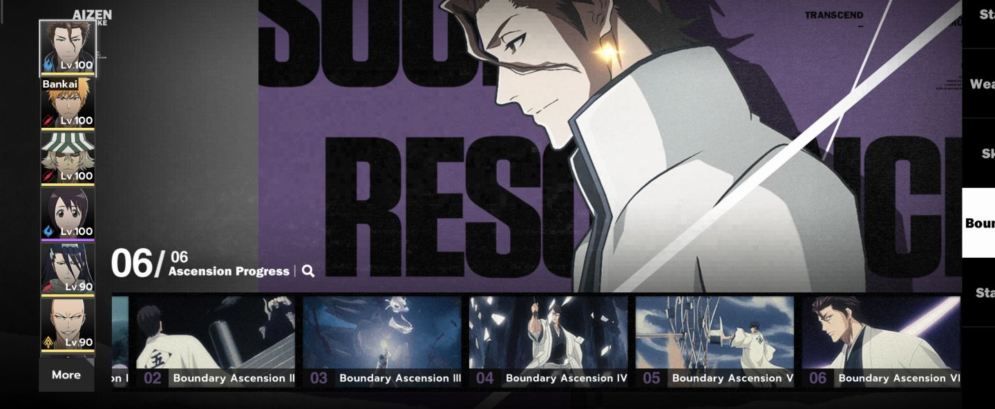 CONTA FORTE BLEACH SOUL RESONANCE AIZEN MAX, ICHIGO LV100 MUITOS ITENS/TICKETS