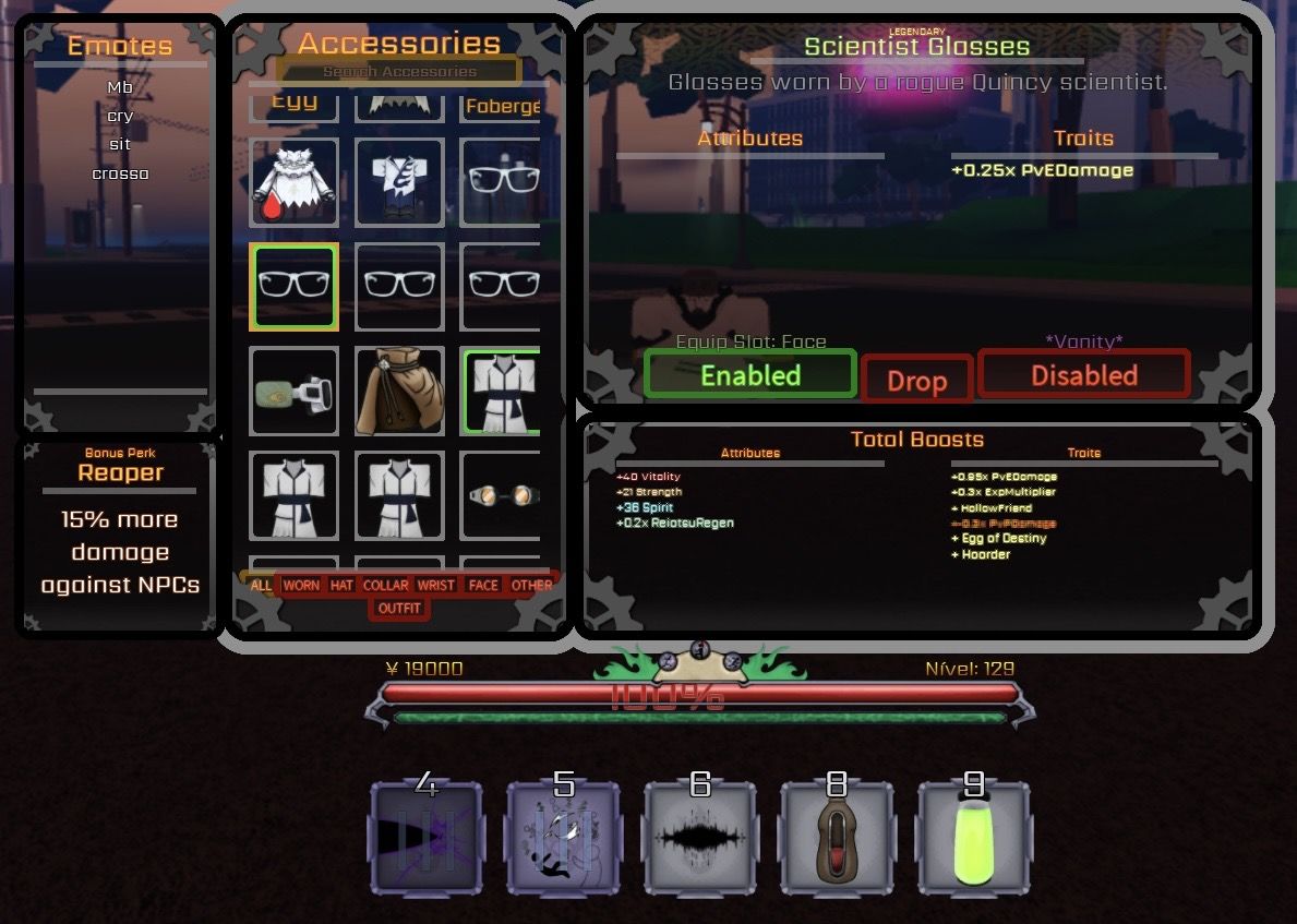 Kit de itens pve peroxide