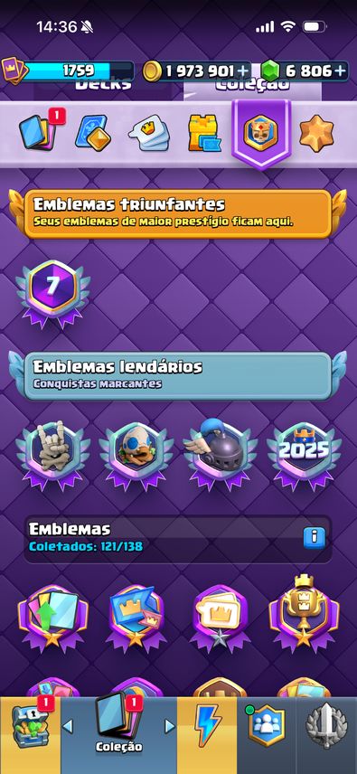 CONTA DE CLASH ROYALE DECK 2.6 NIVEL 16