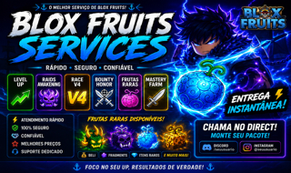 BLOX FRUITS SERVICES | LEVEL UP | RAIDS | V4 | ENTREGA RÁPIDA