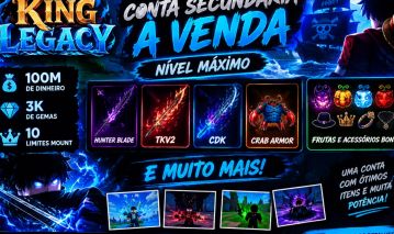 CONTA SECUNDÁRIA DE KING LEGACY À VENDA! Nível Max 119M de dinheiro 3K de gem