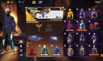 Conta de free fire meio gemada