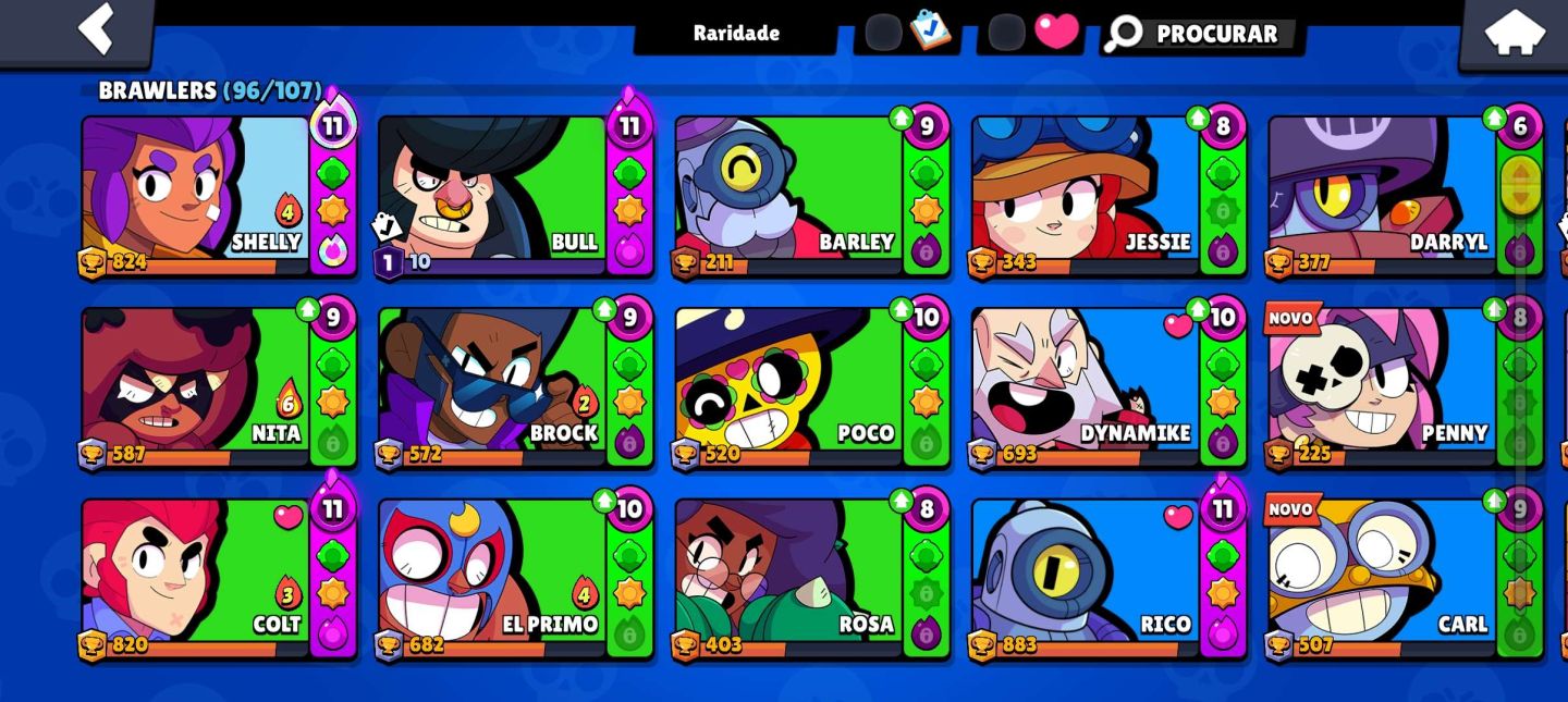 Brawl Stars 37K | 96 Brawlers | 12 Lendários | 31 Hipercargas | 2 Prestígios