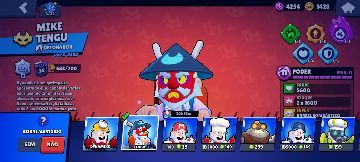 Conta de Brawl Stars com 10k de troféus lendários e Brawlers com skin Lunar