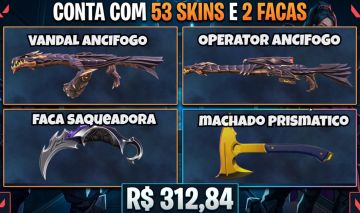 Conta com 53 skins e 2 facas - FULL ACESSO