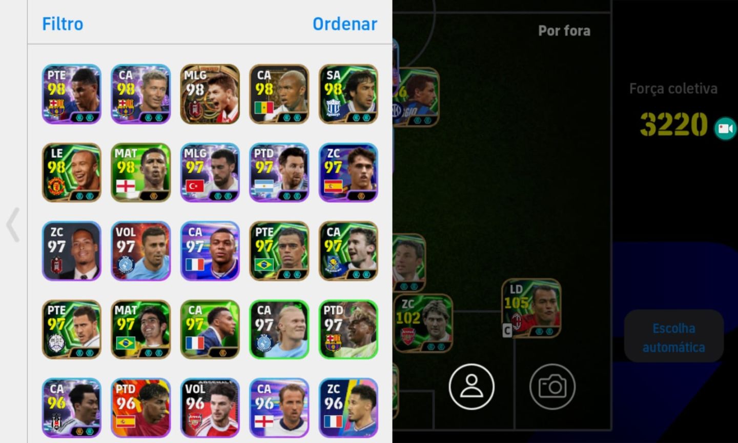 CONTA EFOOTBALL RARA! KAKA BUGADO + BAGGIO PRIME + CAFU + OSHIMEN E+++!