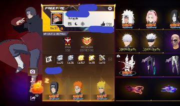 CONTA RARA COM 2 ANGELICAIS, GOJO, PAIN, ITACHI, MINATO, CALÇA POUCAS PALAVRAS