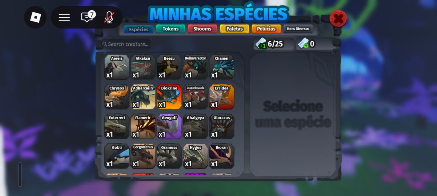 Criaturas, tokens, paletas, etc creatures of sonaria