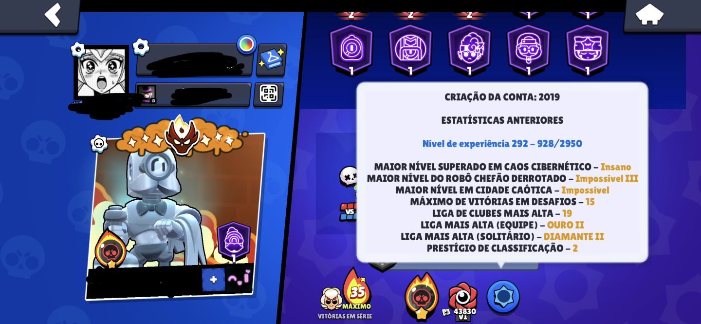 Conta Brawl Stars, 2019, tudo q tem direto!!