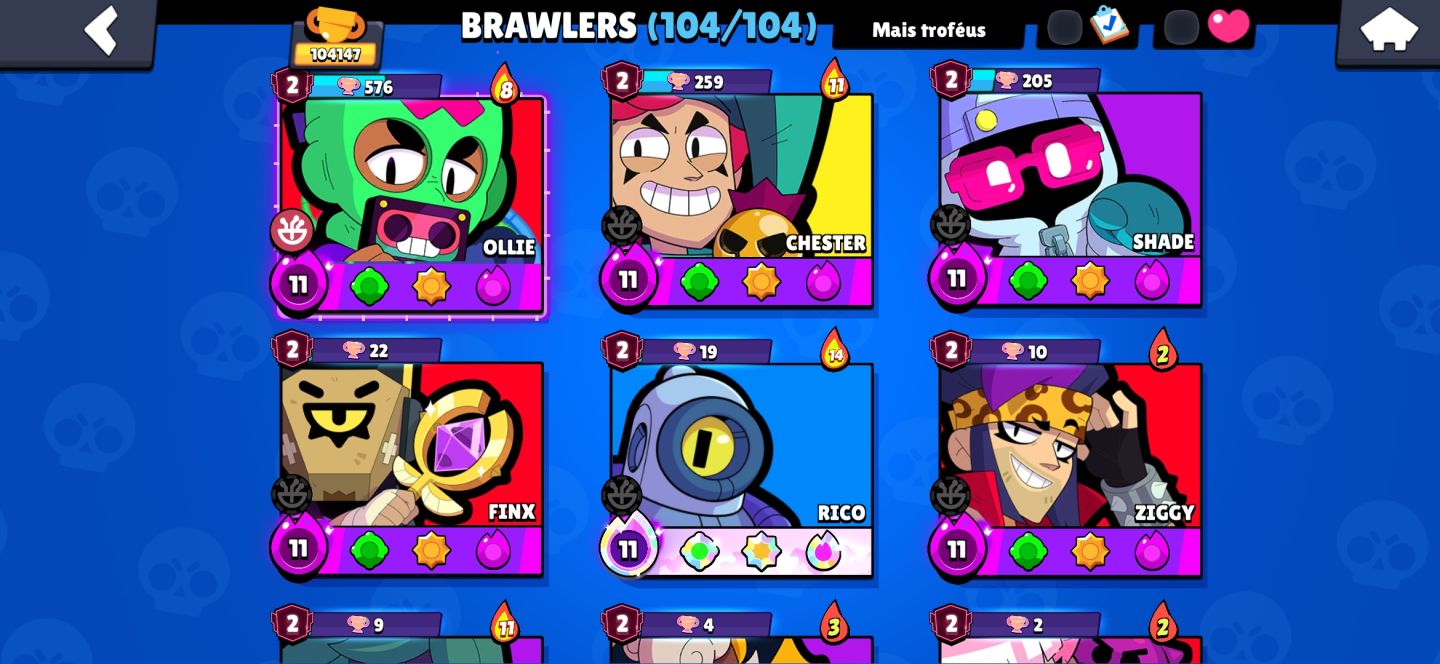 CONTA DE BRAWL STARS 100K MESTRE 2!!!