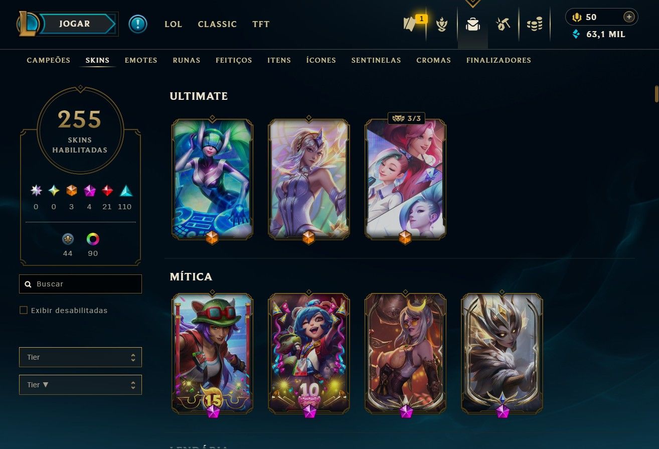 Conta League of Legends muitos gastos no precinho