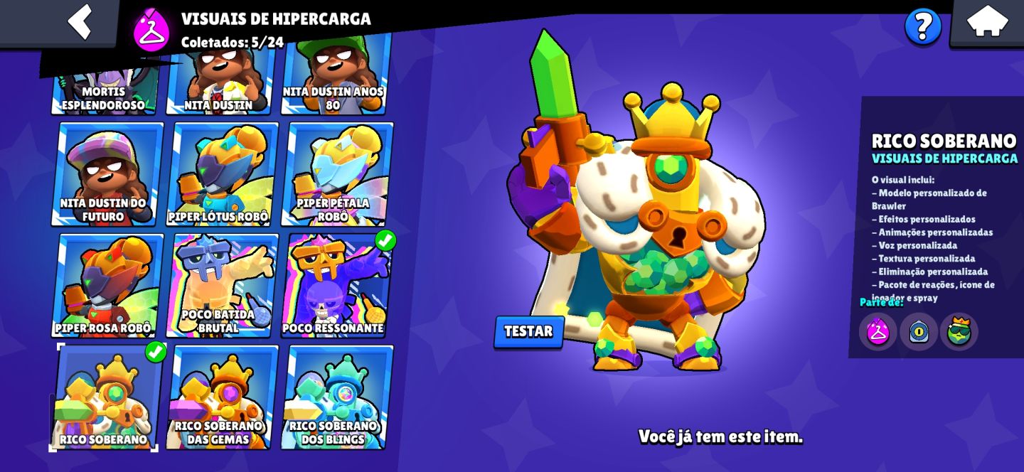 CONTA DE BRAWL STARS MUITO RARA!!!