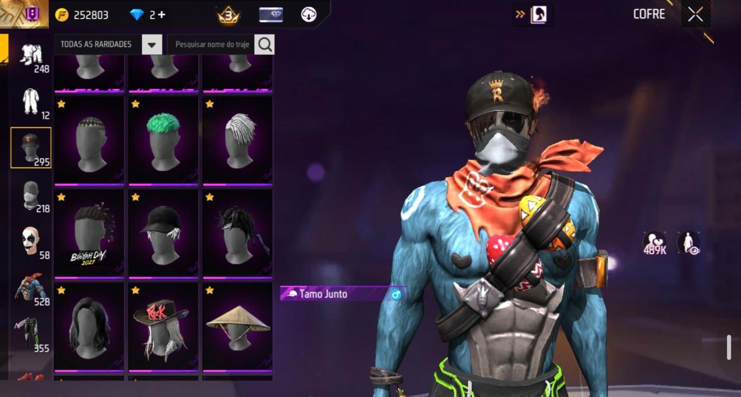 CONTA FREE FIRE 7 ANOS- UNISSEX RARA C/ ANGELICAL , +520 PEITORAIS