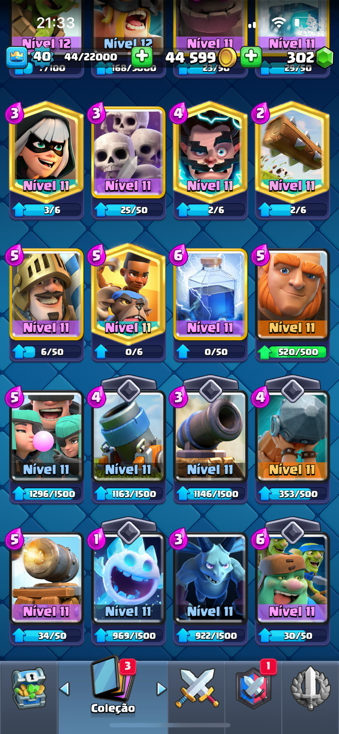 Conta supercell com 3 jogos!! (Leia a descrição)