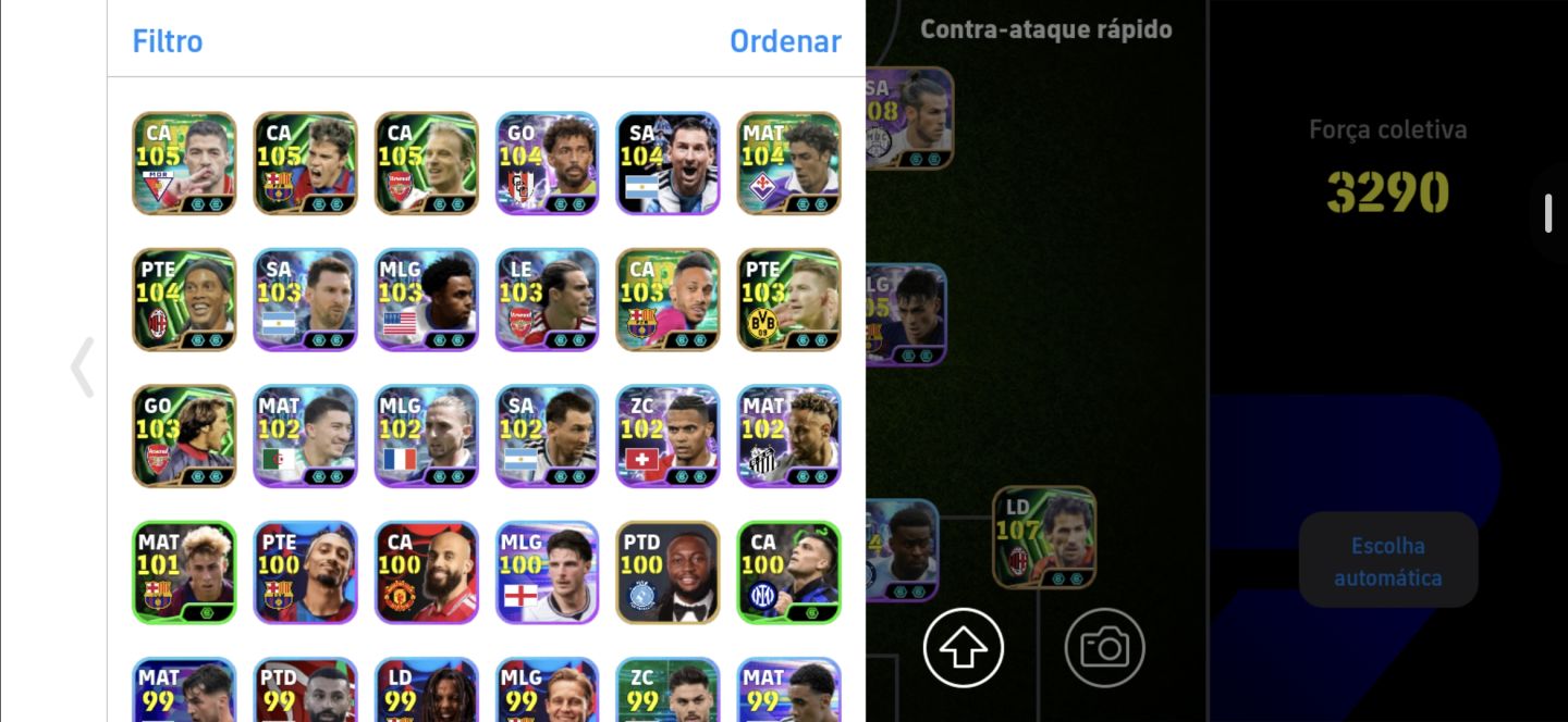 Conta eFootball Rara - Força 3290 | Epics, Show Time e Técnicos Top