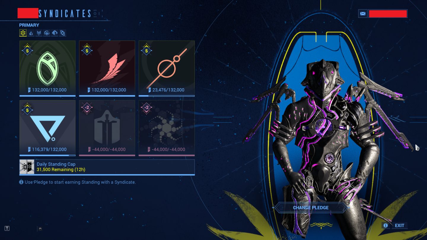 Conta Legendary 1 no Warframe
