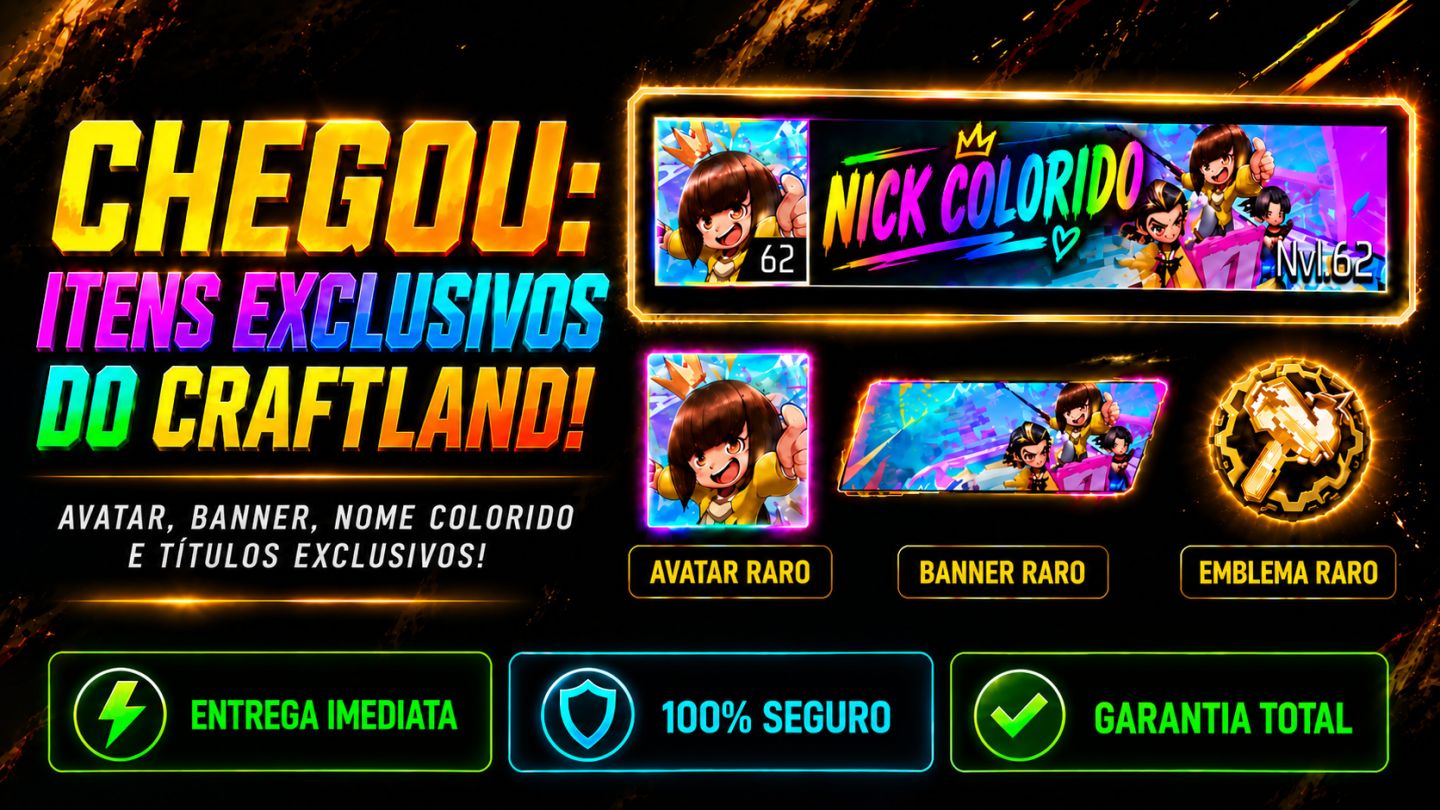 Nick Colorido FF Craftland 6 +Todos benefícios