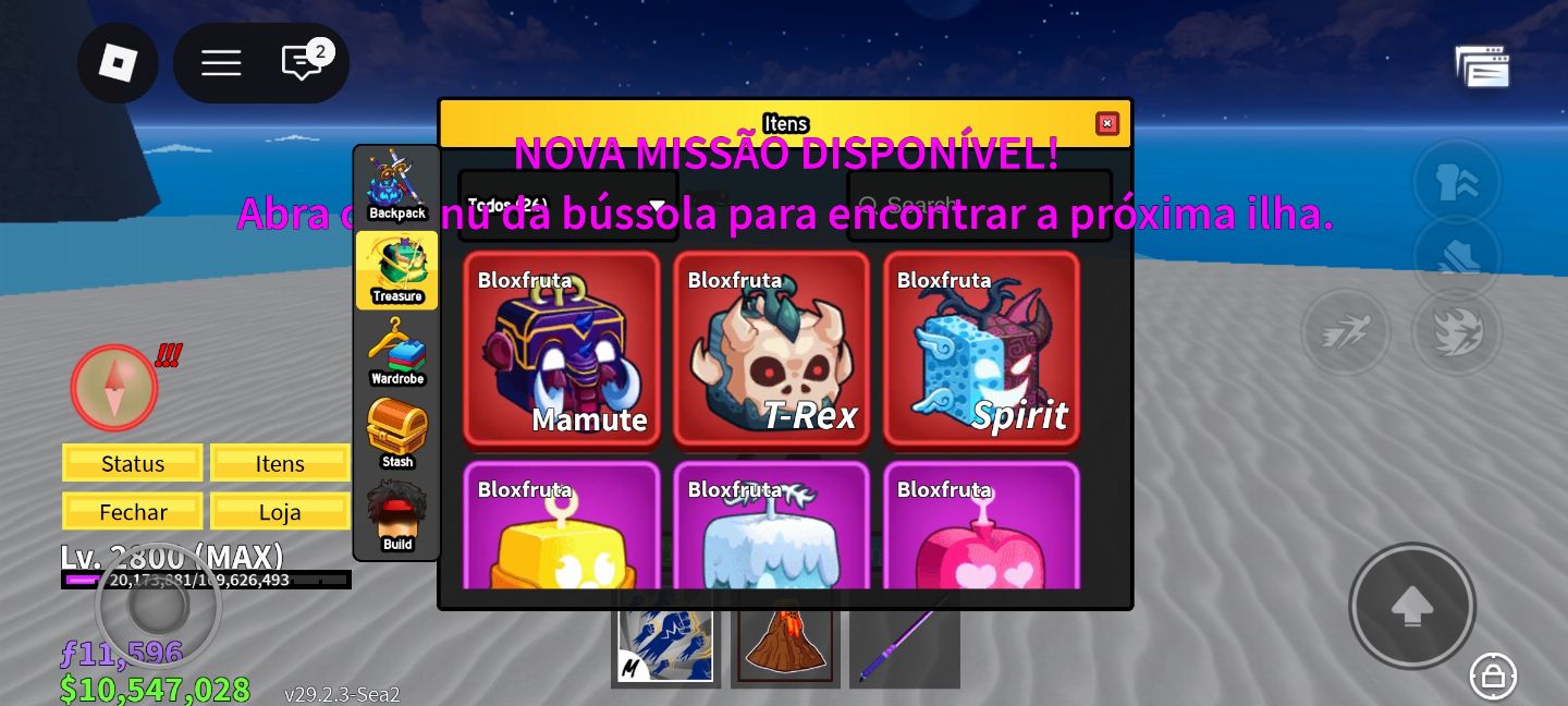CONTA BLOX FRUITS LVL 2800 MAX | SEA 3 | BUILD DEUS HUMANO