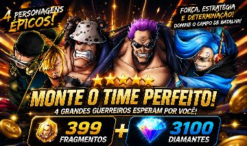 CONTA DE OPBR: EX ZORO&SANJI E EX ZEPHYR + 3200 DIAMANTES + 400 FRAGS
