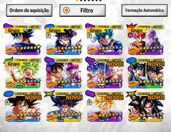 DRAGON BALL LEGENDS LVL 155, LR GOKU KAIOKEN + LFS ESTRELADOS