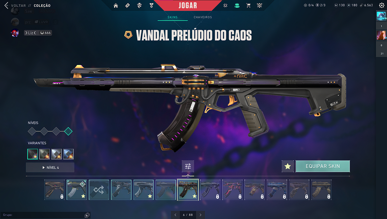 CONTA VALORANT COM SKINS BOAS (+R$600 GASTOS)
