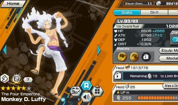 3 Personagens Extremos META Luffy Extremo Nika V2 Nível 93 IMPULSO 2 PODER 10K+