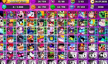 BRAWL STARS | 40K+ TROFÉUS -7.600 GEMAS, 84 BRAWLERS 24 HIPERCARGAS 13 MÁXIMOS