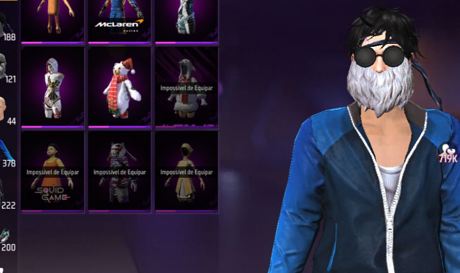 Conta de free fire LVL 66 e +8K likes